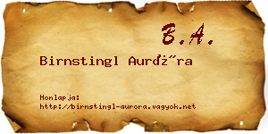 Birnstingl Auróra névjegykártya